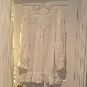 Doen Elegant White Lace Trim dress